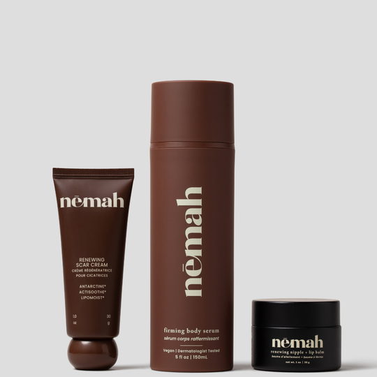 Postpartum Set (Firming Body Serum, Scar Cream, Nipple & Lip Balm) banner